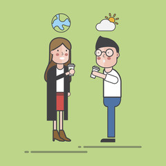 Illustration of environmental concept