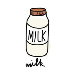Illustration of milk bottle
