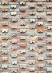 Decorative bricks wall closeup