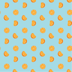Hand drawn fresh oranges seamless pattern. Doodle wallpaper vector. Fresh fruits collection. Vector illustration.