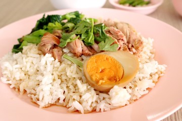 rice with pork leg