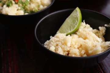 Chopped garlic and lemon