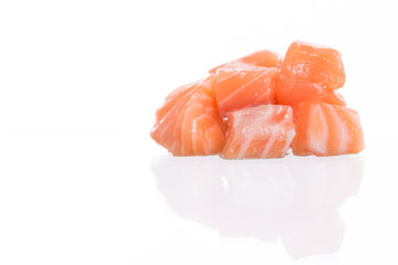 Fresh raw salmon fish isolated on a white