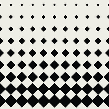 Seamless pattern background. Modern abstract and Classical antique concept. Geometric creative design stylish theme. Illustration vector. Black and white color. Rectangle square half tone shape