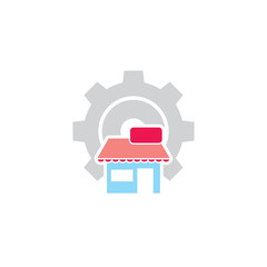 Shop Gear Logo Icon Design
