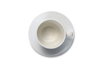 top view cup of coffee on wooden table background