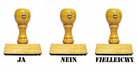 Ja-Nein-Vielleicht Stempel