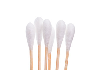 Cotton buds isolated on white