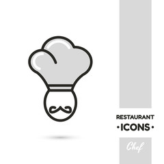 Chef Restaurant Icon Collection