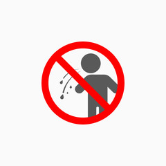 no spitting sign icon