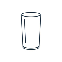 Linear glass cup icon