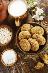 Oatmeal cookies with coconut