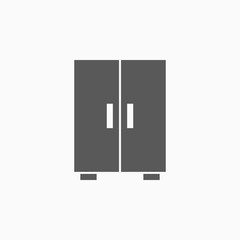 wardrobe icon, clothes vector