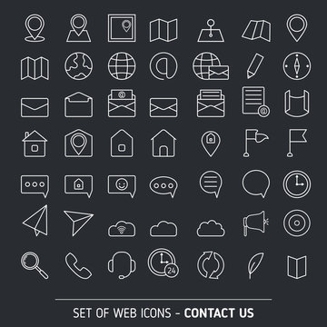Contacts icon set