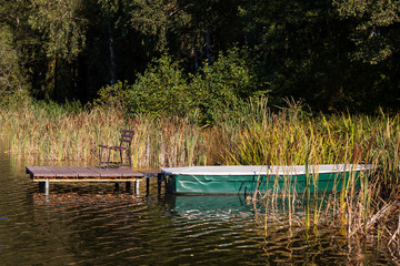 Obraz premium Jahreszeit Herbst Herbststimmung am See Treuer Nachbarsteich