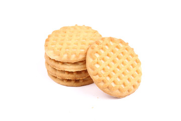 Buttermilk cookies isolated on white