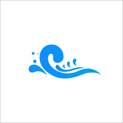 Abstract water wave logo, icon vector design element