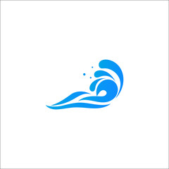 Abstract water wave logo, icon vector design element