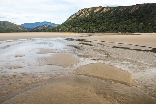 The Groot Estuary mouth as it flows into the sea