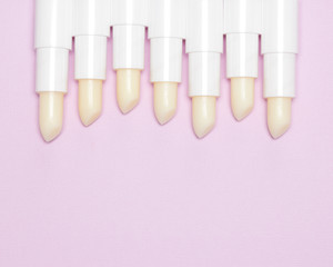 Lip balms with free space for text