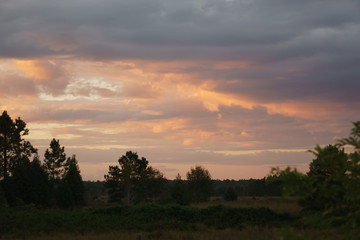Fototapeta na wymiar Beautiful Distance Landscape Sunset
