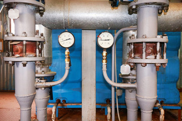 Two pressure gauges showing pressure close-up.
