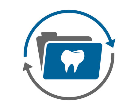 tooth dental folder icon image vector icon logo