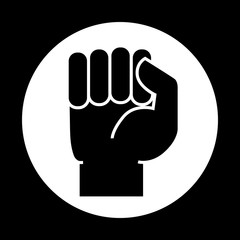 Obraz premium A hand clenched into a fist. Icon