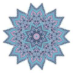 Vector mandala pattern of henna floral elements