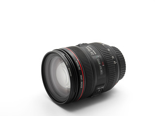 Camera Zoom Lens Isolated on White Background
