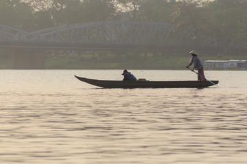 A waterman on river