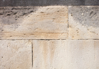 Old White Stone Wall Closeup.