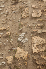 Texture of a stone road