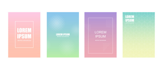 Cool pastel gradient cover design for background, poster and brochure template. vector illustration