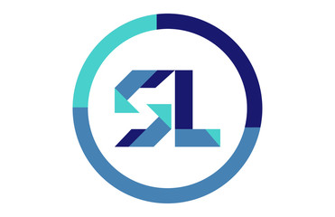 SL Global Circle Ribbon letter Logo