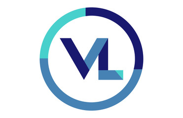 VL Global Circle Ribbon letter Logo