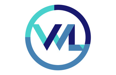 WL Global Circle Ribbon letter Logo