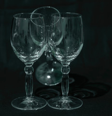 three beautiful glasses