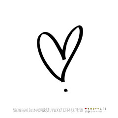 하트 무늬 / 손으로 그린 하트 스케치