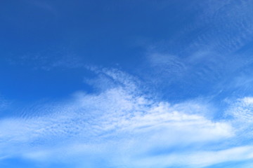 Blue skies and white clouds are beautifully patterned.