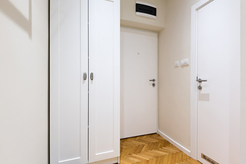 Entrance corridor with white closet