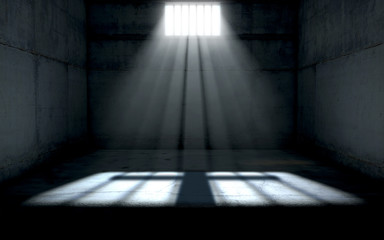 Sunshine Shining In Prison Cell Window - obrazy, fototapety, plakaty