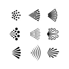 Fototapeta premium Aerosol spray vector black icons