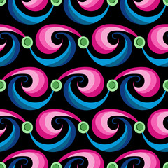 Abstract color seamless sea waves pattern