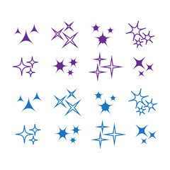 Icon sparkle line. Bright firework, decoration twinkle, shiny flash