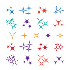 Bright firework, decoration twinkle, shiny flash. Sparkle lights vector