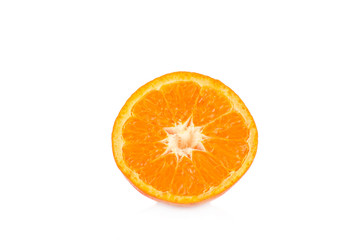 Fototapeta na wymiar orange slice isolate on white background