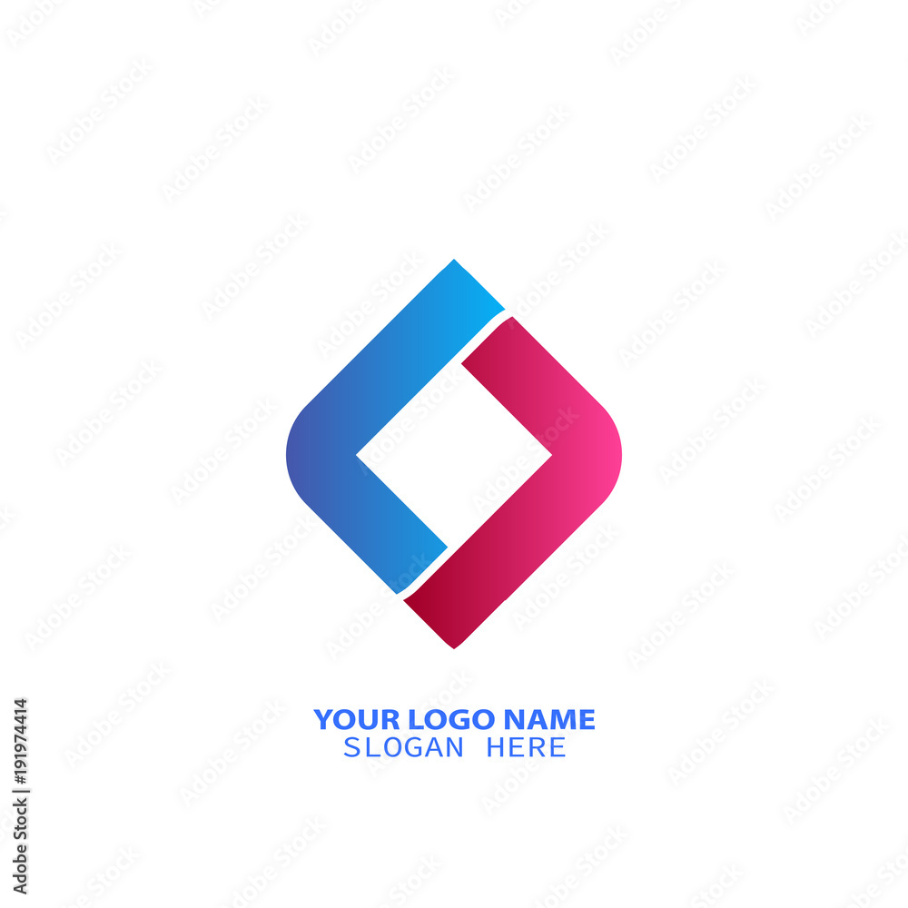 Wall mural basic shape modern company logo