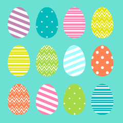 Easter eggs border