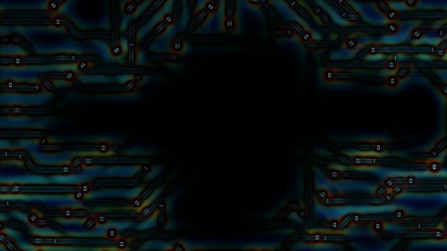 circuit board. information business cinematic background. seamless loop.place for text.